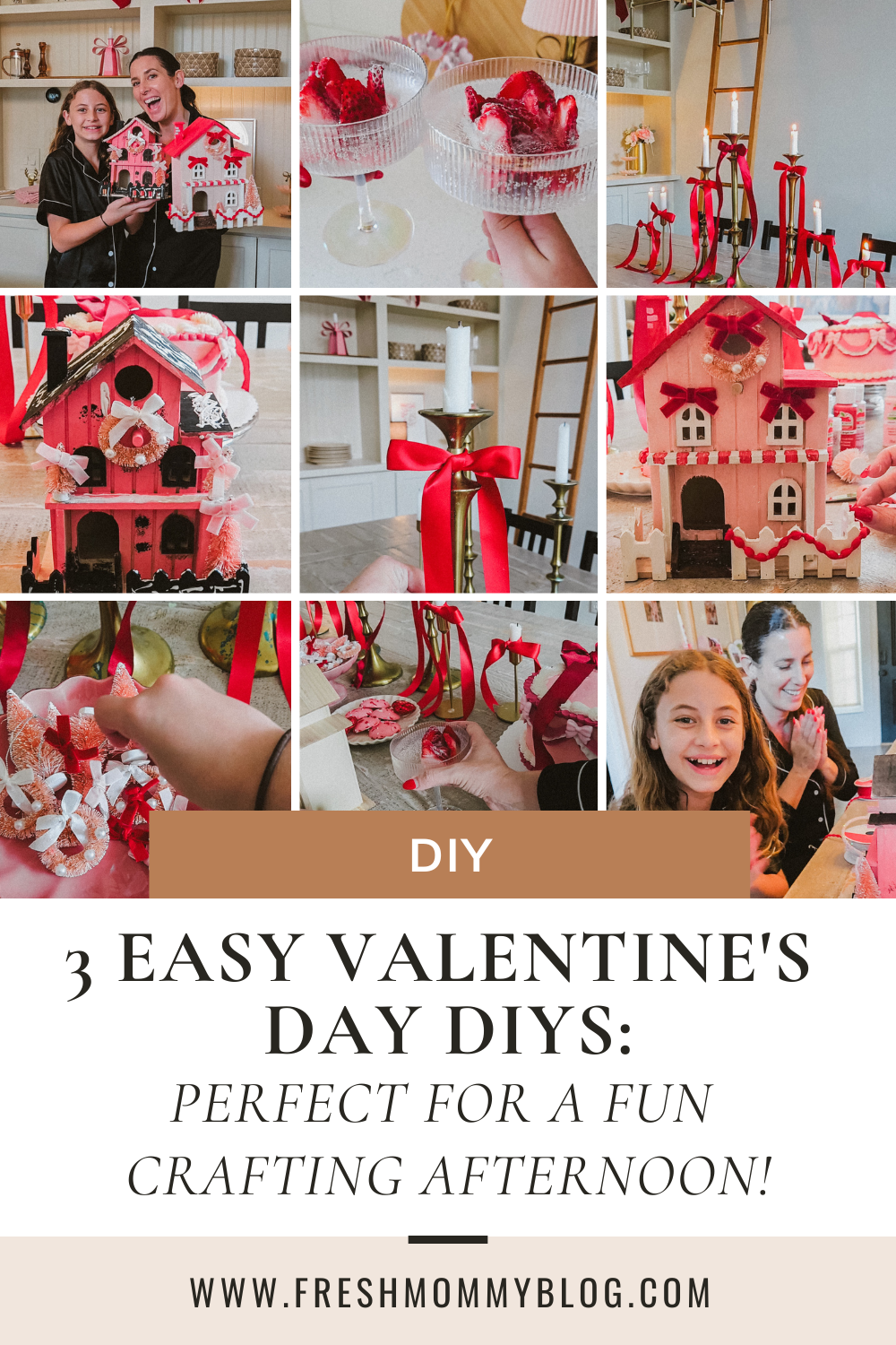 Plan a fun crafting day with your kids or girl friends. We are sharing 3 Fun and Easy Valentine's Day DIYs.