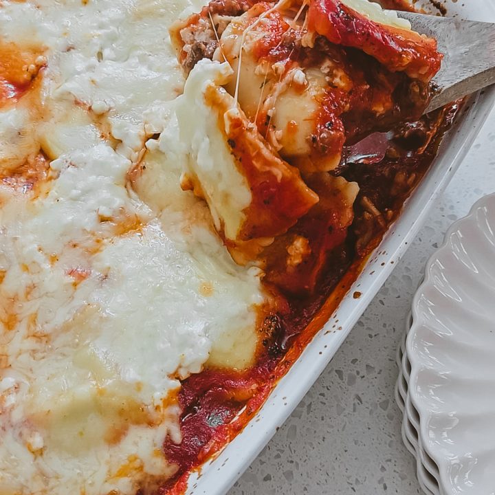 High Protein Ravioli Lasagna