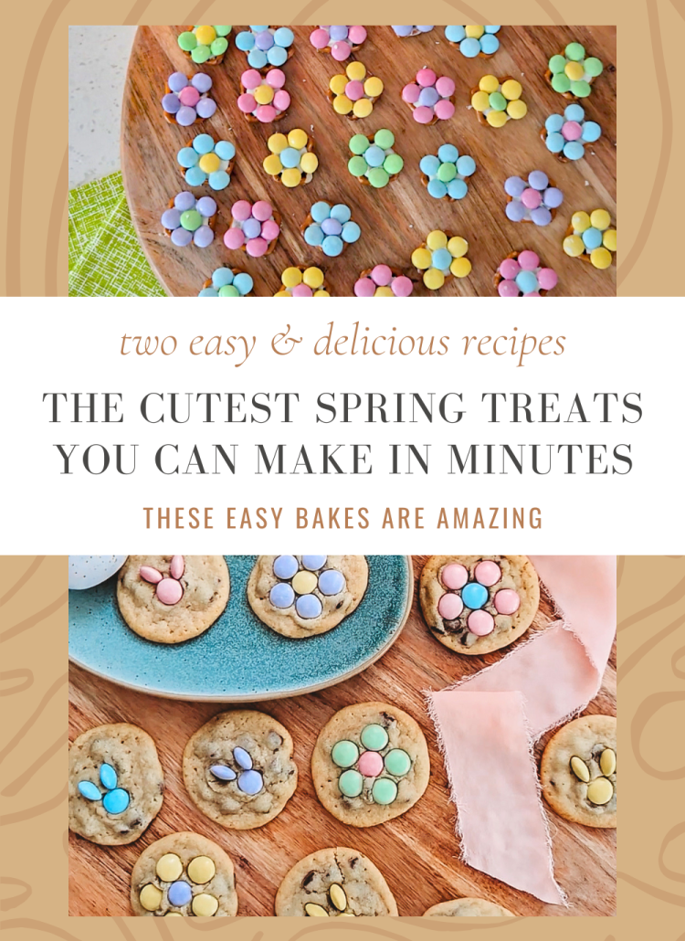 The cutest spring treats you can make in just minutes. These adorable spring treats couldn't be easier, one made with just 2 ingredients, the other with just 3, and both absolutely stunning. Perfect for Easter, spring parties, and beyond!