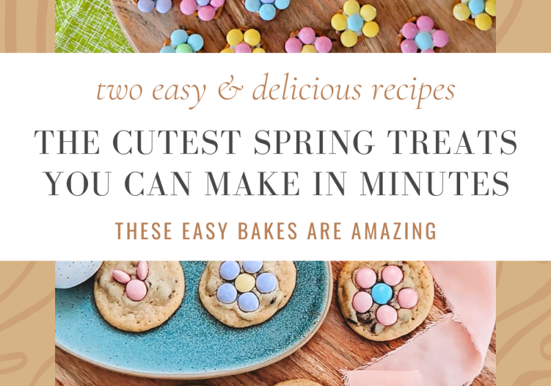 The cutest spring treats you can make in just minutes. These adorable spring treats couldn't be easier, one made with just 2 ingredients, the other with just 3, and both absolutely stunning. Perfect for Easter, spring parties, and beyond!