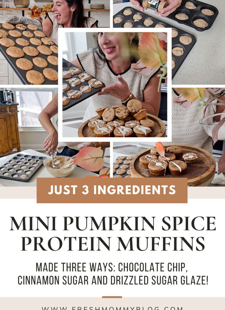 Pumpkin Spice Protein Mini Muffins, 3 Ways