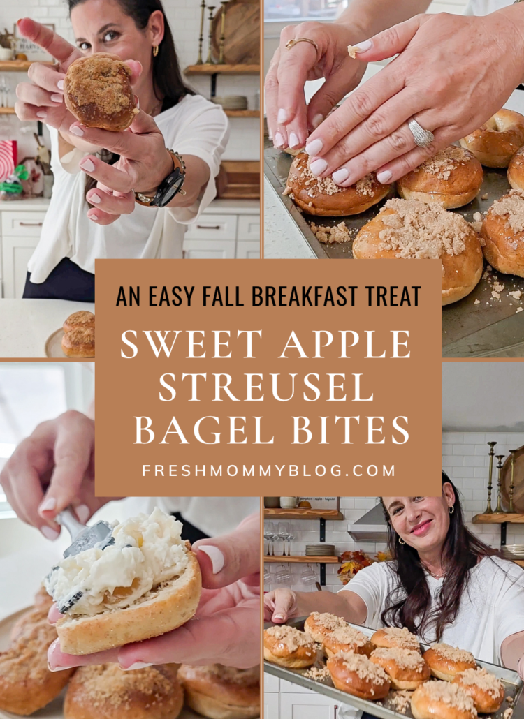 Apple Streusel Bagel Bites An Easy Fall Breakfast Treat
