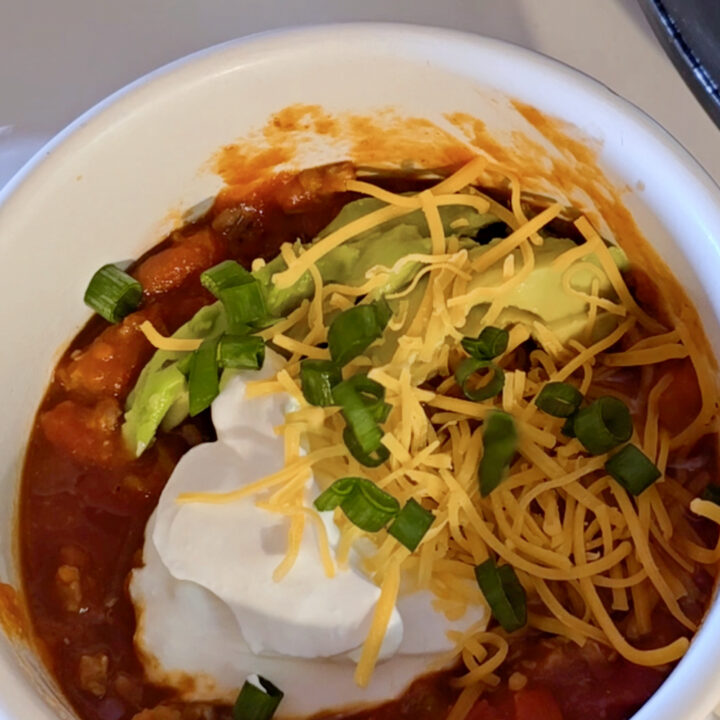 Crockpot Pumpkin Chili with Italian Sausage and Beef